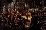 Adolph von Menzel The Foundry painting